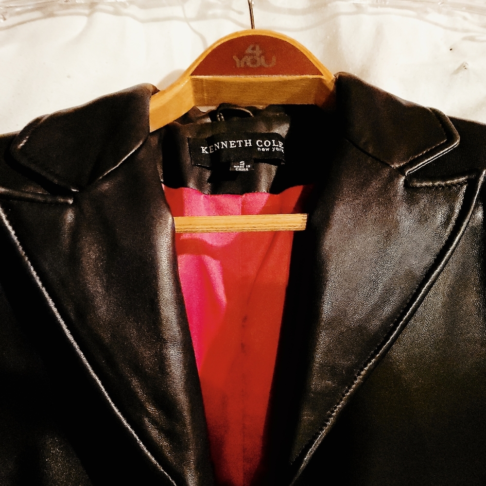 Kenneth Cole leather 3 quarter jacket